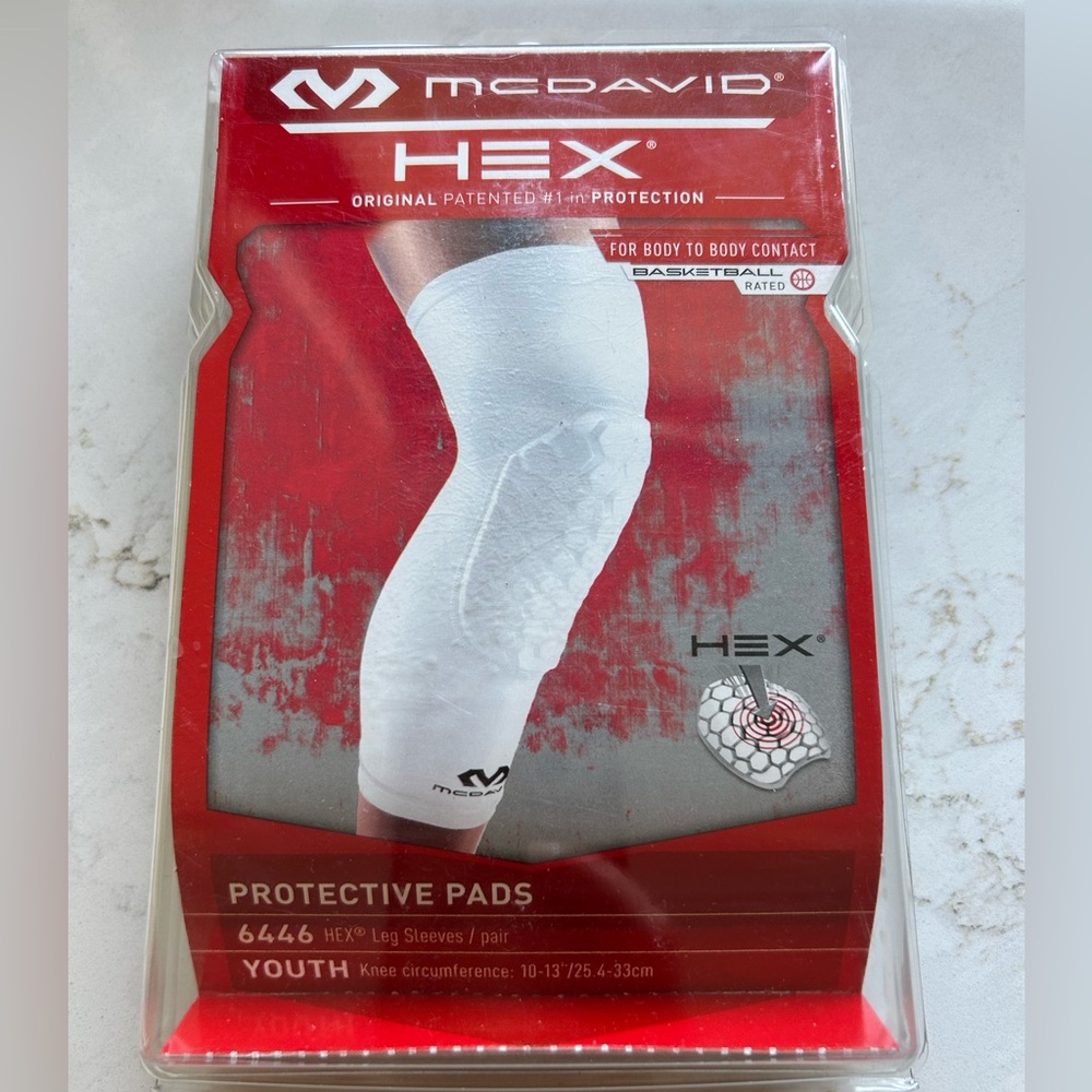 McDavid HEX Youth White Protective Pads